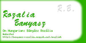rozalia banyasz business card