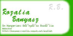 rozalia banyasz business card